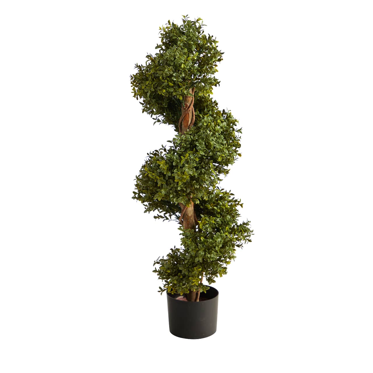 3ft. Potted UV Resistant Spiral Boxwood Topiary Tree